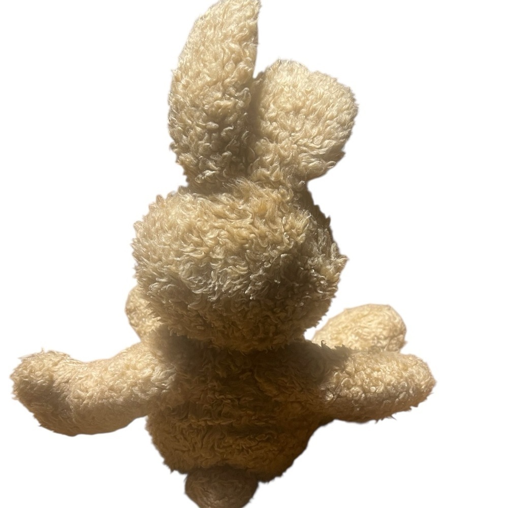 Vintage Build-A-Bear Bunny Plush Stuffed Animal Tan Curly Fur 16” Retired HTF - Picture 4 of 9